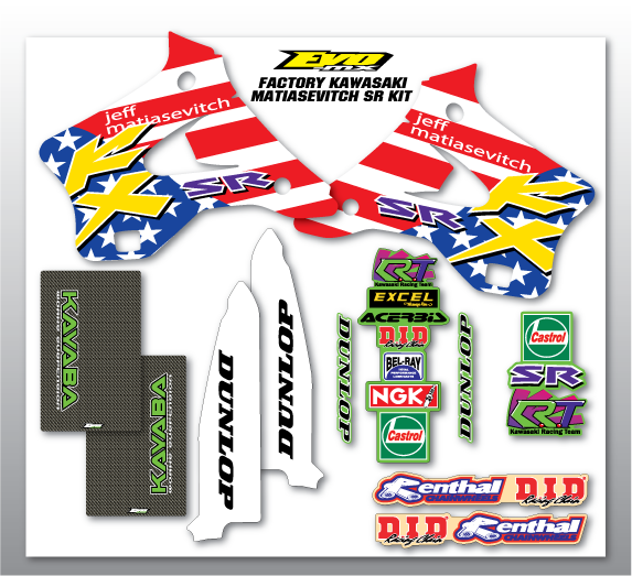 1994-98 KX 125/250CC Team Kawasaki Japan Matiasevich Kit – Evo-MX