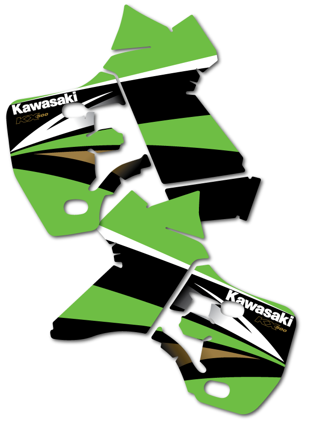 19882004 KX 500 GRAPHICS KIT KAWASAKI KX500 MOTOCROSS DECALS MX ISLAND