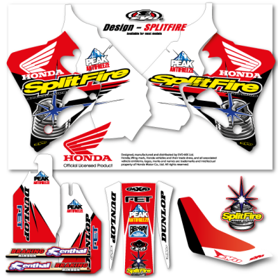 UFO Plastic Body Kit For Honda CR125R (1991-1992) & CR250R (1990-1991) Motocross
